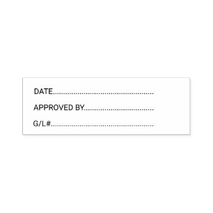 Datum der Genehmigung durch das Allgemeine Ledger- Permastempel