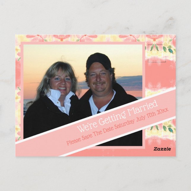 Datum der Hochzeit Postkarte (Rückseite)