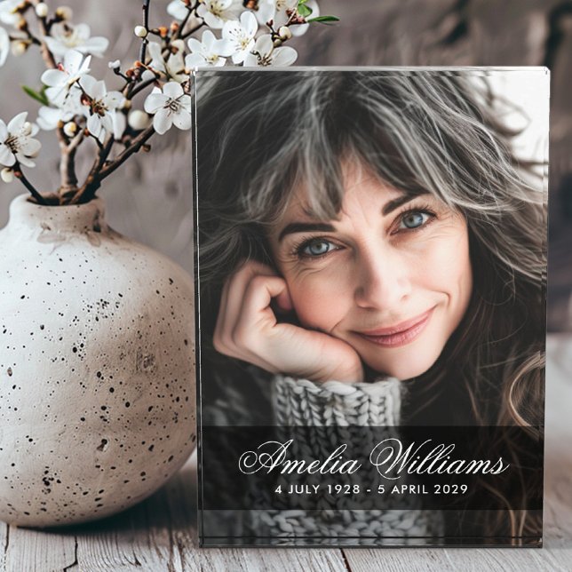 Datum der Kalligraphie-Foto-Kalligraphie Fotoblock (Memorial photo calligraphy script name dates)