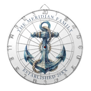 Datum der Nautischen Ankerfamilie Dartscheibe