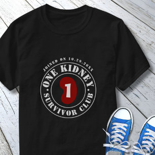 Datum der Nierentransplantation im One Kidney Surv T-Shirt