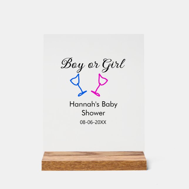 Datum des Datums des Beginns des Beginns eines Bab Acrylschild (Vorderseite)