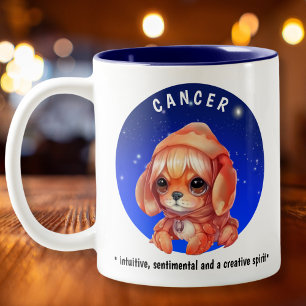 Datum des Niedlichen individuellen Namens des Zodi Zweifarbige Tasse
