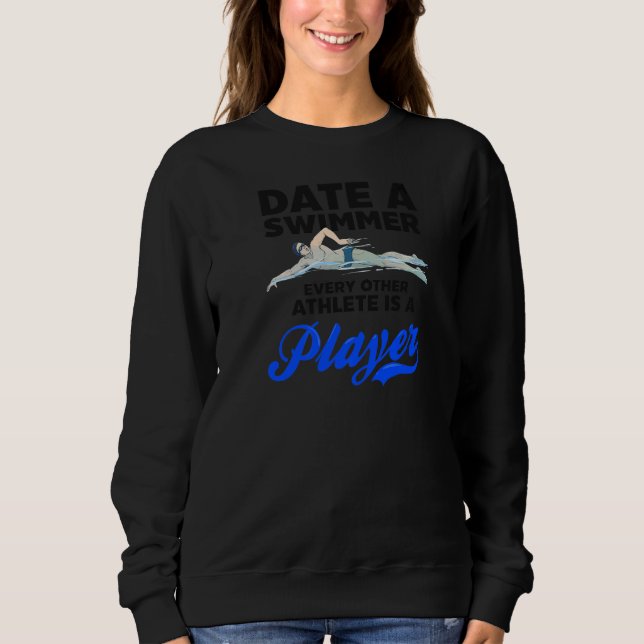Datum des Schwimmers Sweatshirt (Vorderseite)
