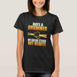 Datum Ein Drummer Trommelspieler Experte Drumming T-Shirt