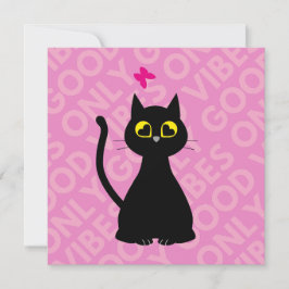 Datum freihalten! - Funny Cat Birthday Card Einladung