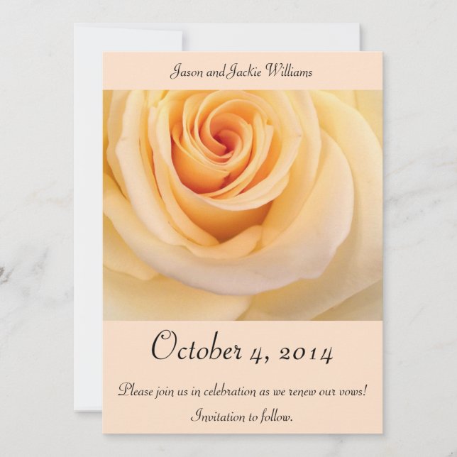 Datum freihalten! Rose Save The Date (Vorderseite)
