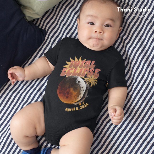 Datum individuell einstellbar Total Eclipse Modern Baby Strampler (Von Creator hochgeladen)