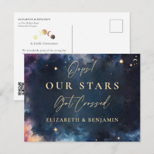 Datum Korrektur Hoppla Sternenhimmel Hochzeit Postkarte
