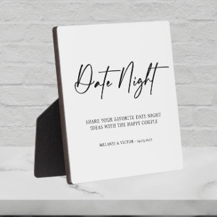Datum Night Wedding Sign Fotoplatte
