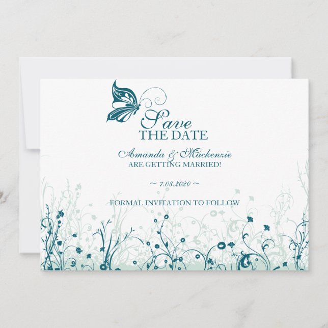 Datum sichern ~ Schmetterlingsgarten 6 Save The Date (Vorderseite)