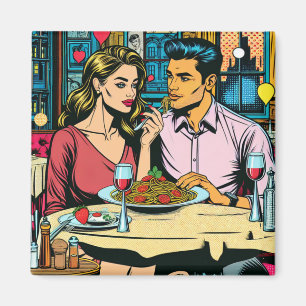 Datum Spaghettis Abendessen Magnet