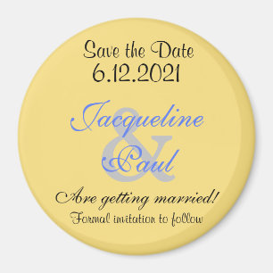 Datum speichern Mellow Yellow Blaue Magnete Magnet