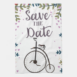 Datum speichern Penny Farthing Geschirrtuch