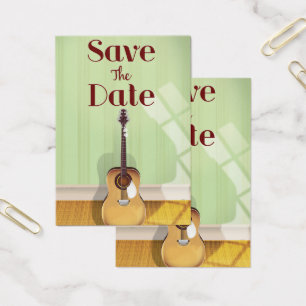 Datum speichern Vintage Akustikgitarre
