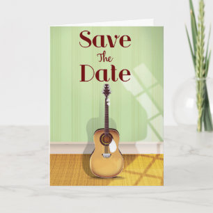 Datum speichern Vintage Akustische Gitarre