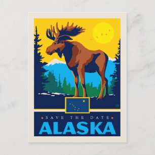 Datum vormerken Alaska Einladungspostkarte