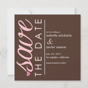 Datum Vormerken Braune Save The Date Ankündigung