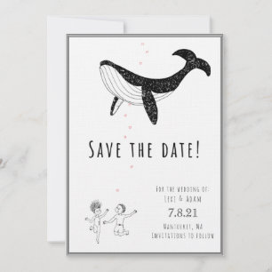 Datum vormerken - Verliebte Wale Save The Date