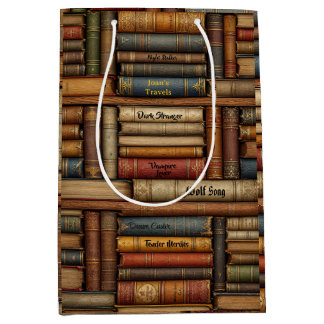 Datumsnacht mit einem Buch, um Ihren Namen anzupas Mittlere Geschenktüte