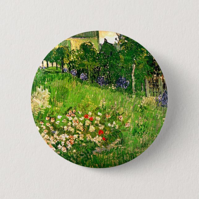 Daubigny's Garden Van Gogh Fine Art Button (Vorderseite)