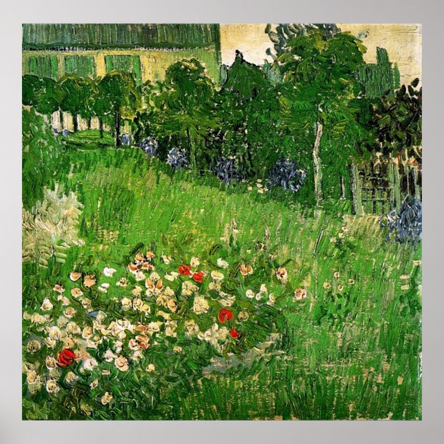 Daubigny's Garden von Van Gogh Poster (Vorne)