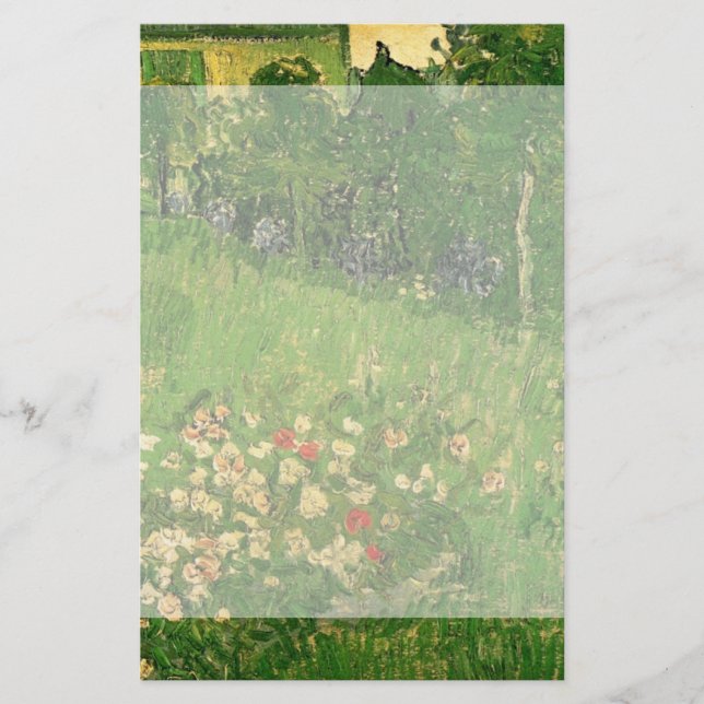Daubigny's Garden von Vincent van Gogh, Le Jardin Briefpapier (Vorderseite)