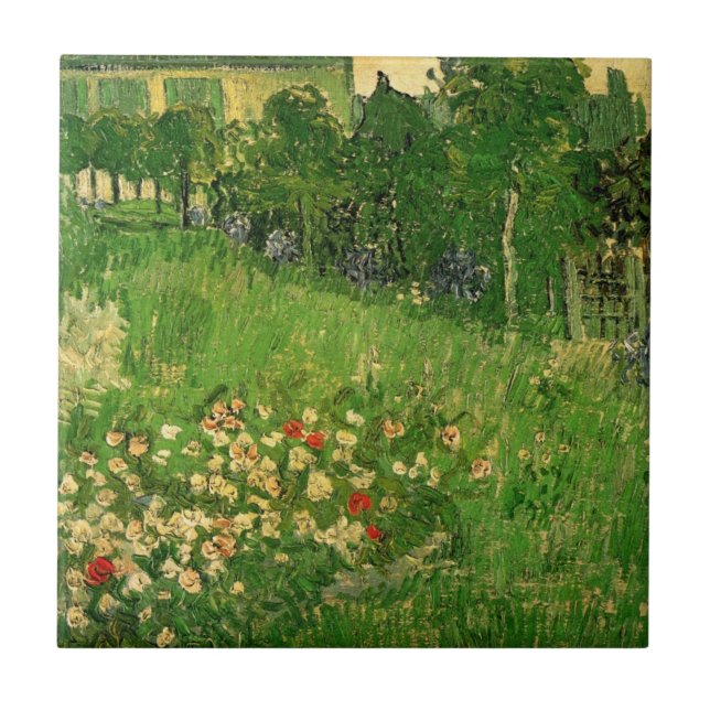 Daubigny's Garden von Vincent van Gogh, Le Jardin Fliese (Vorderseite)