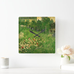 Daubignys Garten von Vincent van Gogh, Le Jardin Quadratische Wanduhr