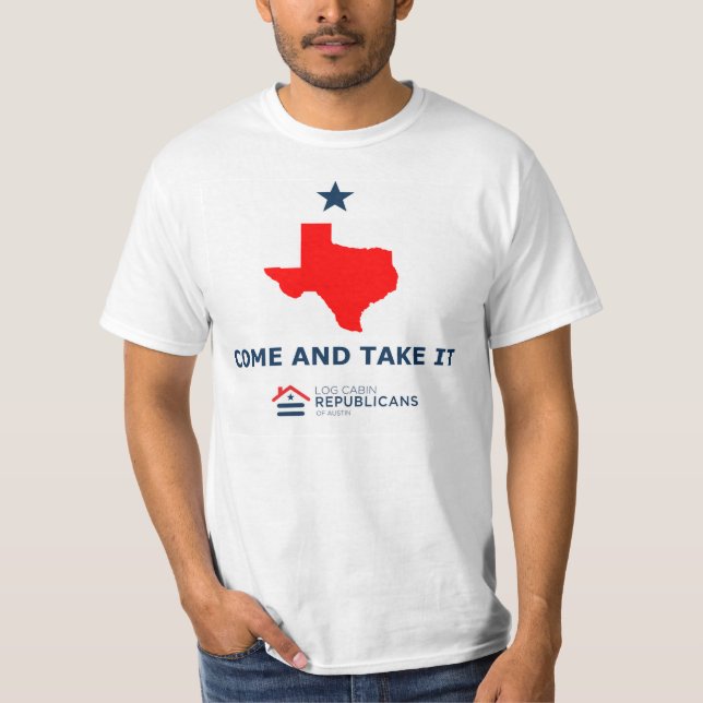 Dauerbetrieb-Restbild gekommenes Austin - und T-Shirt (Vorderseite)