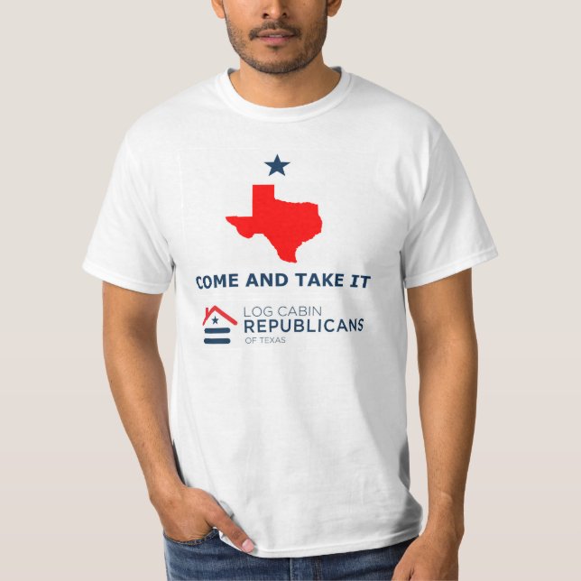 Dauerbetrieb-Restbild gekommenes Texas - und T-Shirt (Vorderseite)