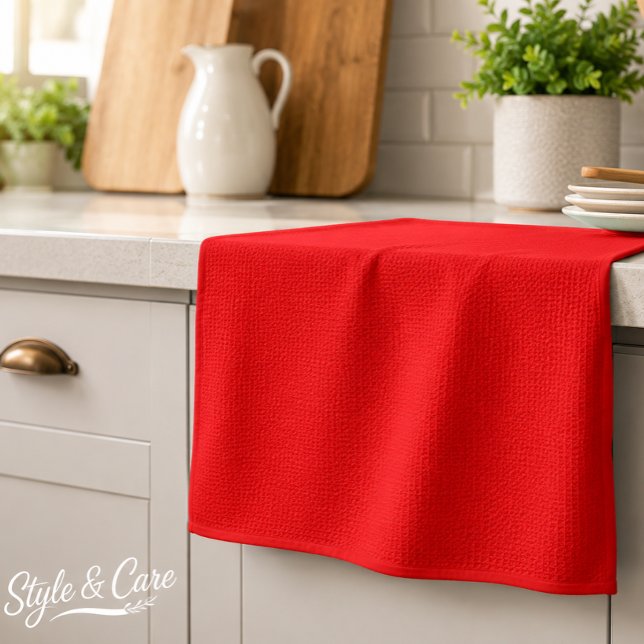 Dauerhaft & stilvoll Solid Red Kitchen Handtuch (Premium Durable Solid Red Kitchen Towel Essentials)