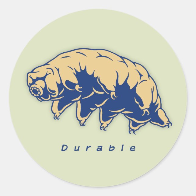 Dauerhaft - Tardigrade Runder Aufkleber (Vorderseite)