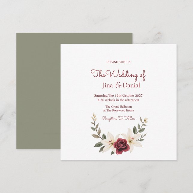 Dauerhafte Liebe Save The Date (Vorne/Hinten)