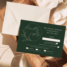 Dauerhafte Liebe | Tiefgrün | RSVP Karte