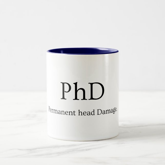 Dauerhafter Kopfschaden des Doktors Zweifarbige Tasse (Mittel)