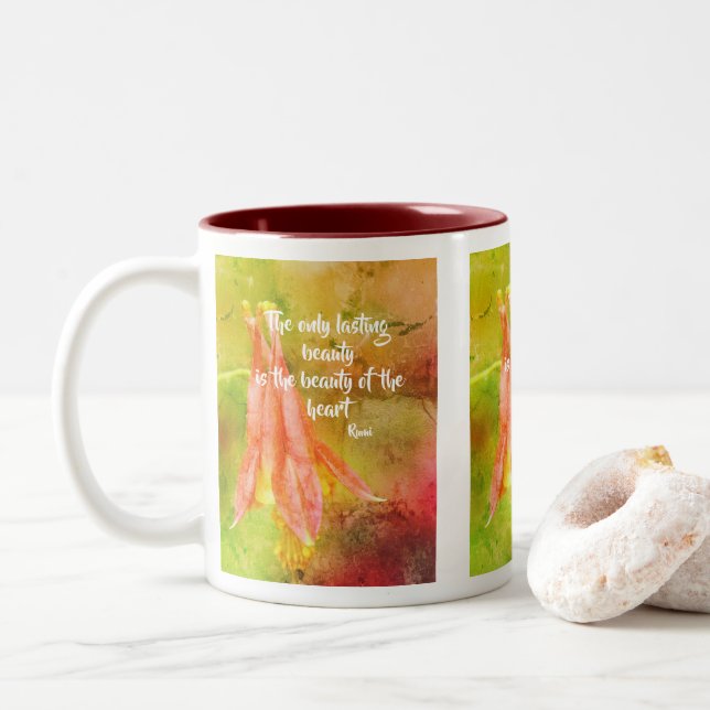 Dauerhafter Schönheitswettbewerb Inspiration Rumi  Zweifarbige Tasse (Mit Donut)