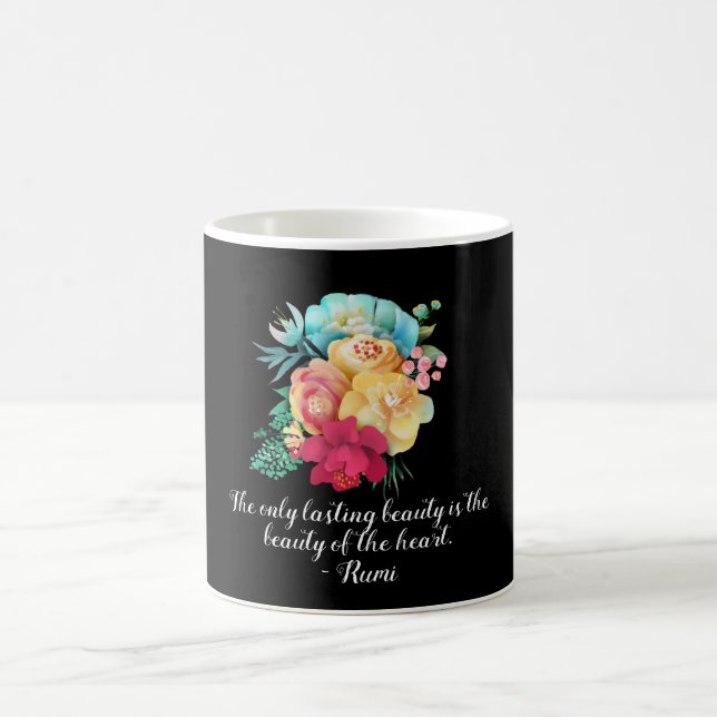 Dauerhaftes Beauty Bouquet Zitat Kaffeetasse (Mittel)