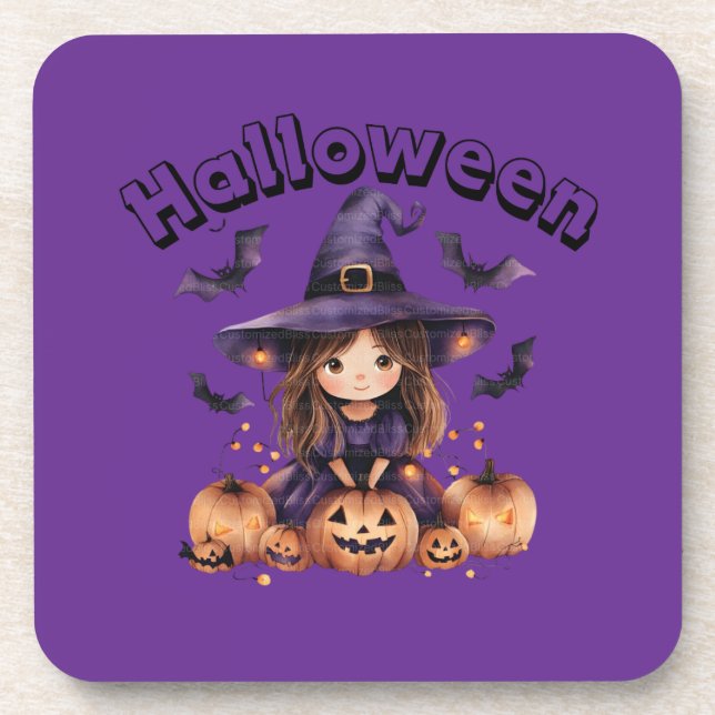 Dauerhaftes Halloween-Untersetzer Getränkeuntersetzer (Vorderseite)