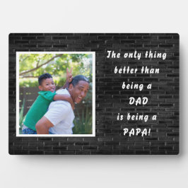 Dauerndes Geschenk! Papa Foto Plaque mit Easel Fotoplatte