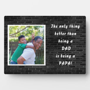Dauerndes Geschenk! Papa Foto Plaque mit Easel Fotoplatte