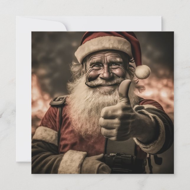 Dauert die Seitenkarte des Santa Single hoch Karte (Vorderseite)