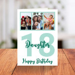 Daughter 18. Geburtstag Moderne Script Foto Collag Karte<br><div class="desc">Mit dieser personalisierten Foto-Collage-Karte aus dem 18. Jubiläum für Ihre Tochter ein Lächeln auf das Gesicht legen. - Klicken Sie einfach, um dieses Design 🔥 Meine Versprechen zu personalisieren - Dieses Design ist einzigartig und ist mit Ihnen im Hinterkopf 🙏 Danke, dass Sie mein kleines Unternehmen unterstützt haben - Wenn...</div>