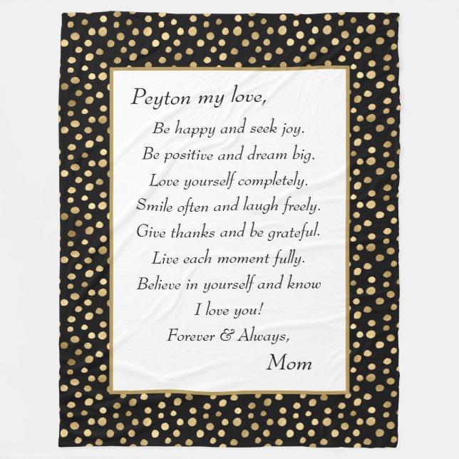 Daughter Be Happy Fleecedecke (Vorderseite)