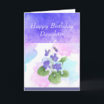 Daughter Birthday African Violet Blume Gedicht Feiertagskarte<br><div class="desc">Rose sind rot,  Violetten blau,  ich bin gesegnet,  weil ich dich zum Geburtstag deiner Tochter habe</div>