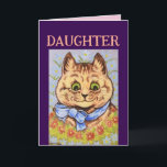 DAUGHTER BIRTHDAY CAT GREETING CARD KARTE<br><div class="desc">LOUIS WAIN CAT DAUGHTER GEBURTSTAGSKARTE</div>