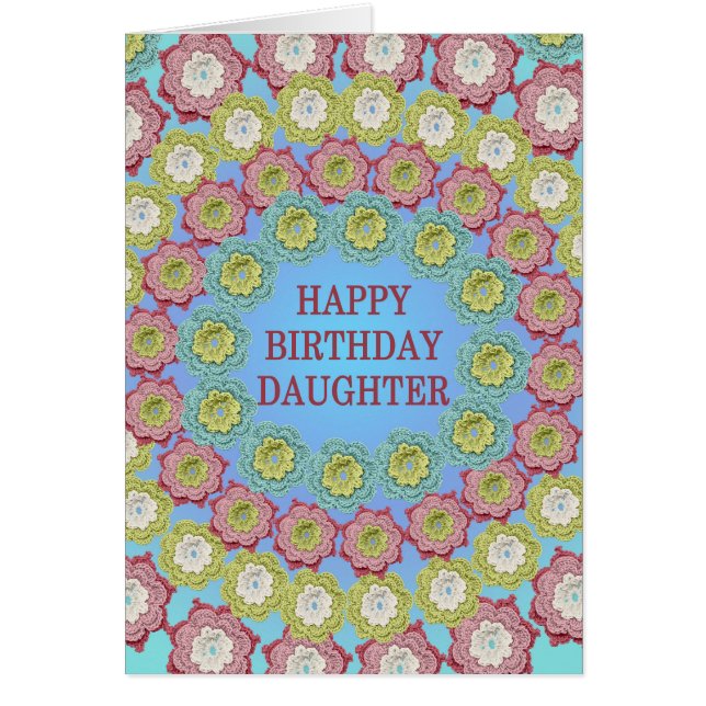 Daughter Birthday Crochet-Blume (Vorne)