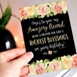 Daughter Birthday, Hier ist meine Phantastische To<br><div class="desc">Wünschen Sie Ihrer Freundin einen glücklichen Geburtstag und erinnern Sie sich, was für ein Segen sie in Ihrem Leben ist mit diesem eleganten Handschrift Stil Typografie Design. An der Vorderseite der Karte steht die Botschaft: "Hier ist mein Phantastischer Freund mit einem Gebet für Gottes RICHESTE SESINGS am Geburtstag!" Das Design...</div>