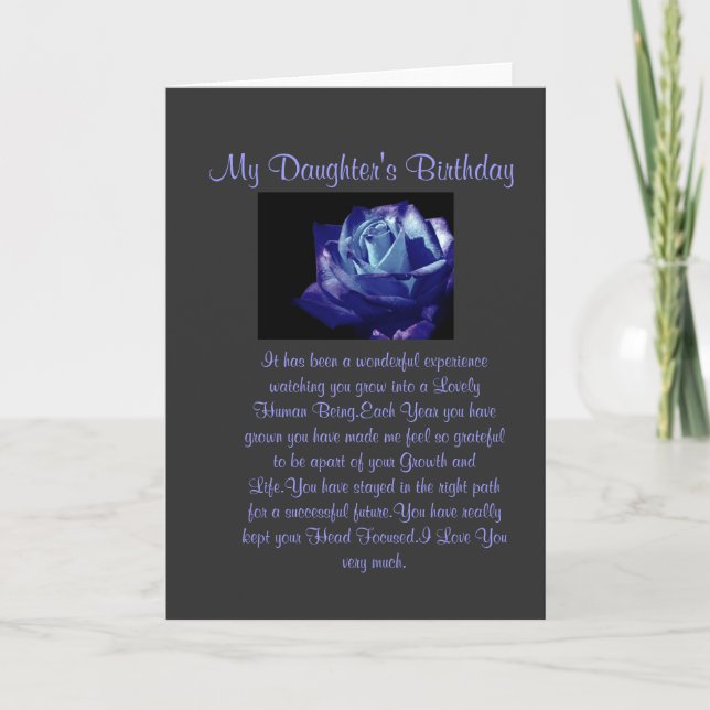 Daughter Birthday Karte (Vorderseite)