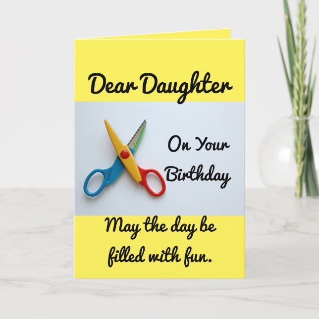 Daughter Birthday Paper Dollars Card Karte (Vorderseite)